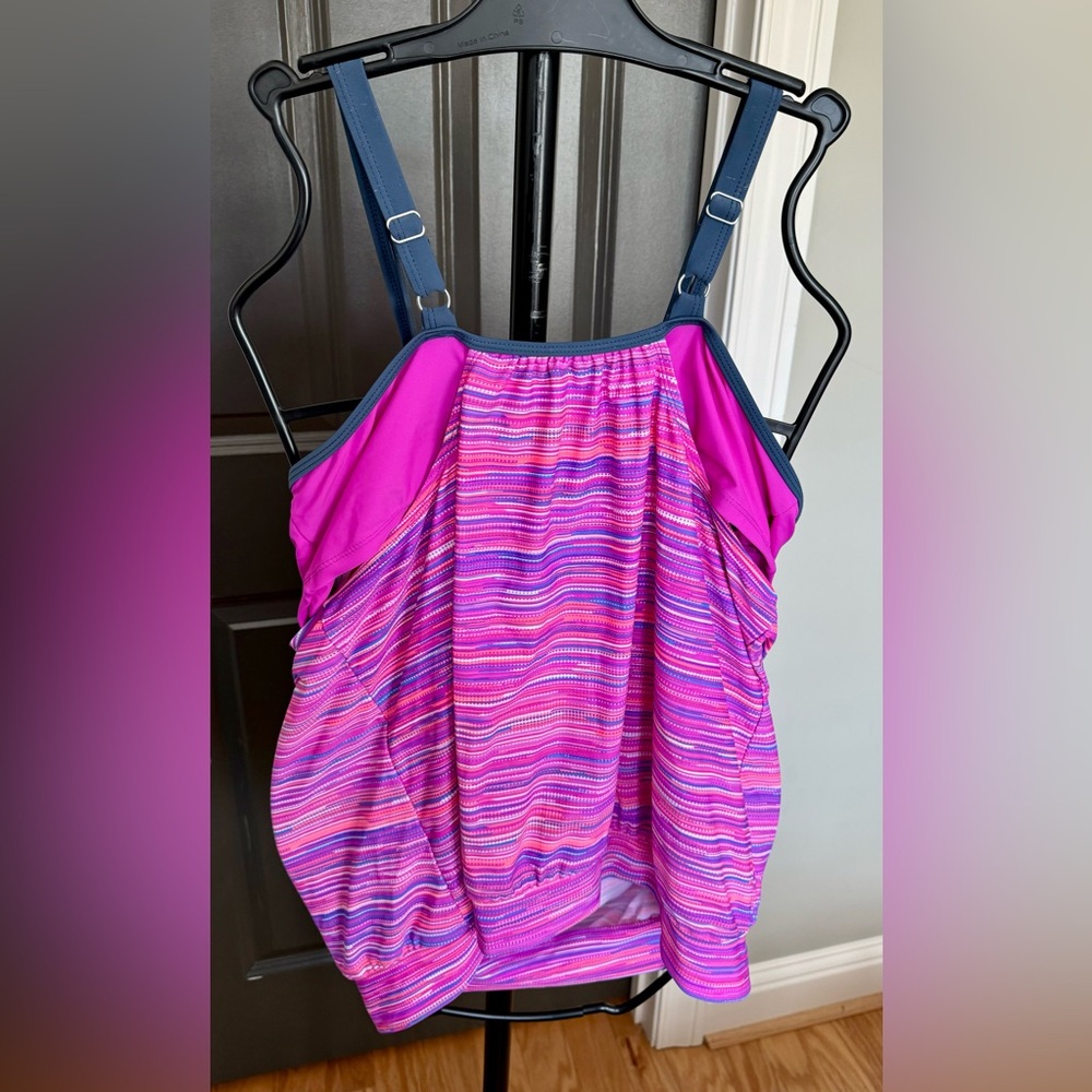 New Women’s Free Country 2 Piece Bathing Suit with “Boy Shorts” Size XXL